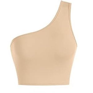 • Zaful • Nude One Shoulder Crop Top